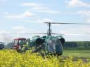 Aerial fertilizer spraying, spraying