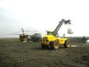 Aerial fertilizer spraying, spraying