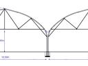 Bitunnel-Folienhaus zu verkaufen, 20 x 50 m, 1000 m²