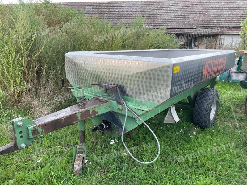 Harvesting trolley 3000 litres inox