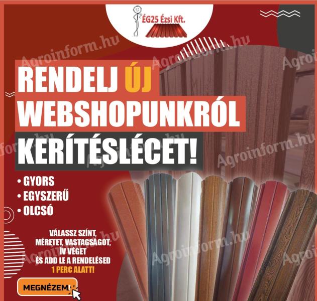 Rendelj most kerítéslécet új webshopunkról