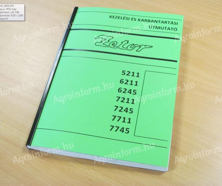 Operating instructions for Zetor 5211, 6211, 6245, 7211, 7245, 7711, 7745