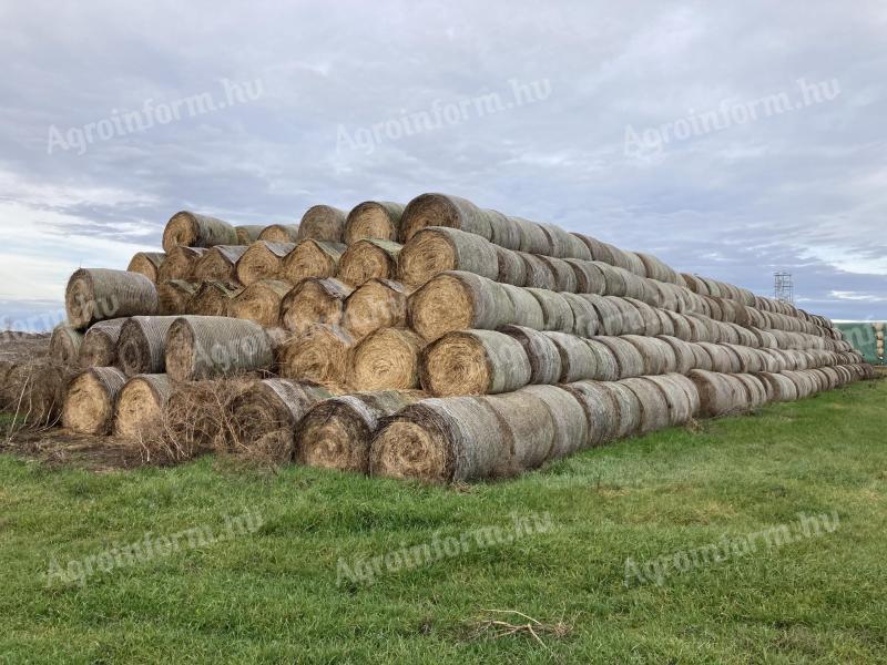 Round baled hay for sale