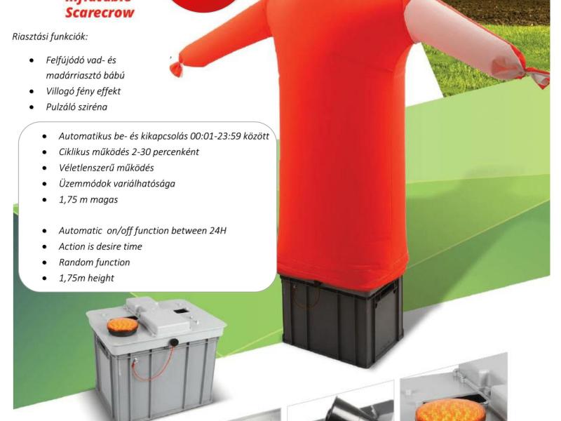 Inflatable game and bird repellent dummy