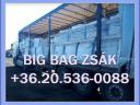Bigbag zsák becső-kicső,  használt 90x90x96 cm 580 Ft./db,  előrendelést felveszünk:1.000