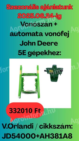 Automatic tractor tow bar for John Deere 5E series