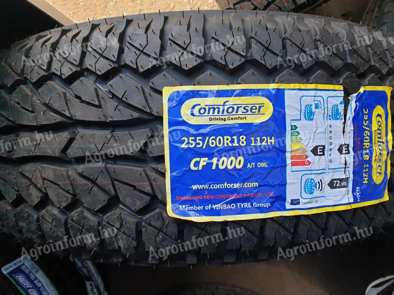 255/60R18 112H COMFORSER A/T M+S 4X4 ÚJ VEGYES GUMI FEHÉR FELIRATTAL