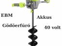 EBM gödörfúró .Akkumulátoros 200mm fúró és festék keverő