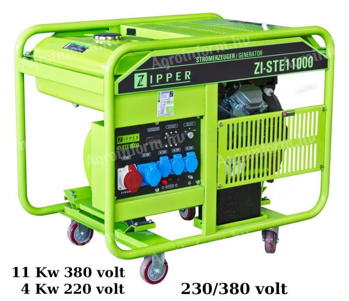 Aggregátor ZI-STE 11000 Áramfejlesztő 230 / 380 volt 12 Kw Ipari