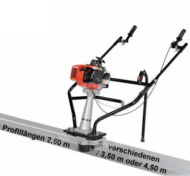 Vibrating concrete vibrator, 4T concrete vibrating beam * Lumag RB-A * vibrating beam 250, 350, 450 mm