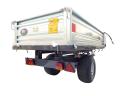 New 1,5 t rear tipper trailer with lights, from stock