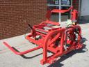 BARGAM FP-60 small round bale wrapper with counter and side pick-up fork/automatic stop