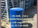 UN,  ADR vas hordó 216 Liter 20.536-0088 használt eladó ( tartály fémből és hordó )