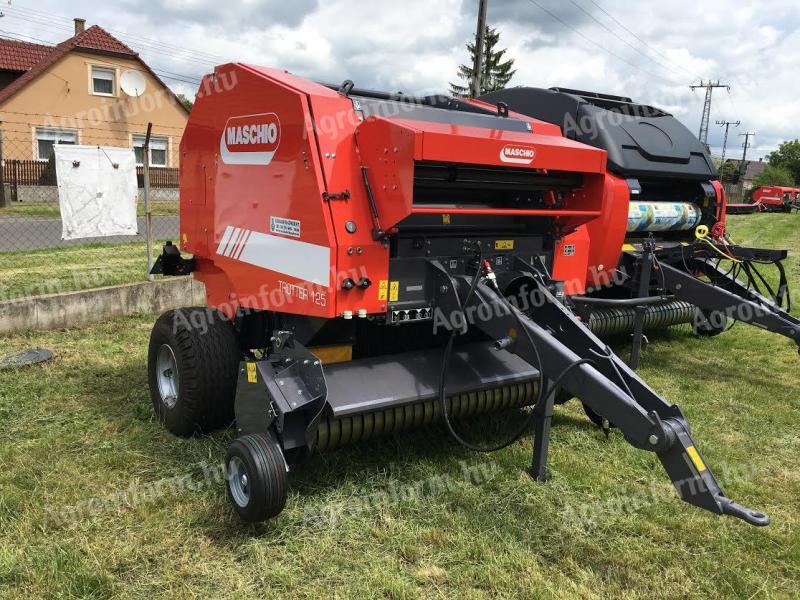 Neue Maschio Trotter TOPCUT 125 Festkammer-Schneidrundballenpresse sofort im Set erhältlich