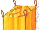 Big bag bag 20. 536-0088 size 110 x 110 x 230-240 cm Q big bag with loading and unloading stub