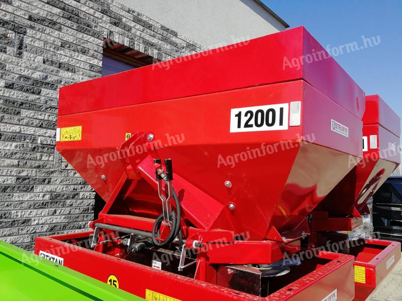 Fertilizer spreader, 2 disc, 1200 L hydraulic Strumyk