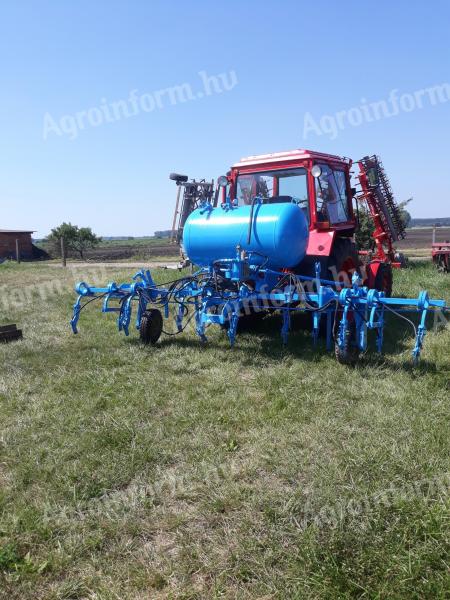 Injection fertilizer nitrosol, row crop cultivator