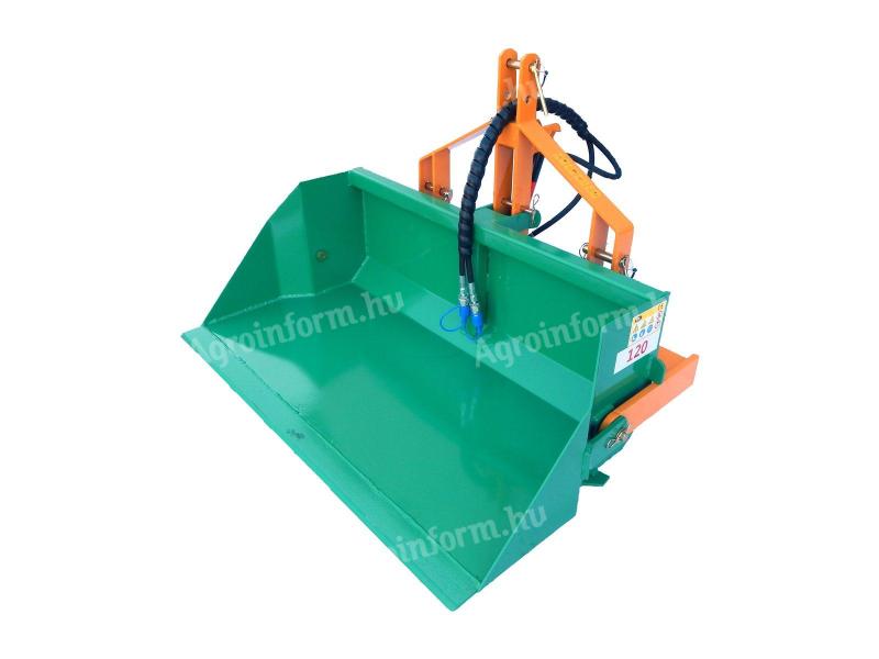 160 cm wide three-point suspension transport pallet with hydraulic tilting