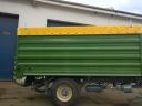 Dumper trailer for crop and feed transport with blower discharge