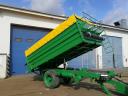 Dumper trailer for crop and feed transport with blower discharge