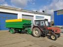 Dumper trailer for crop and feed transport with blower discharge