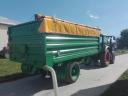 Dumper trailer for crop and feed transport with blower discharge