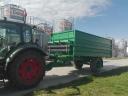 Dumper trailer for crop and feed transport with blower discharge