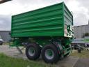 Dumper trailer for crop and feed transport with blower discharge