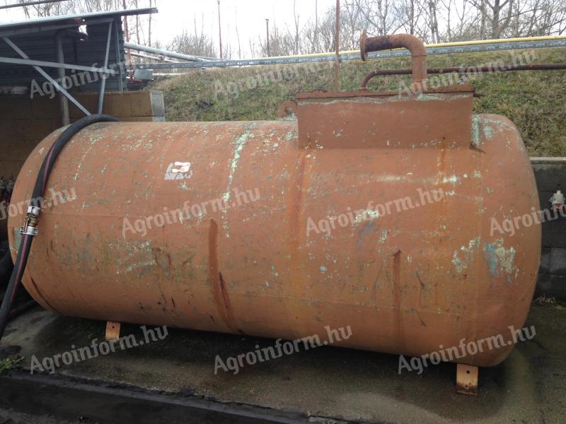 Double-walled steel tank for gas oil, 7000 L old fuel oil tank