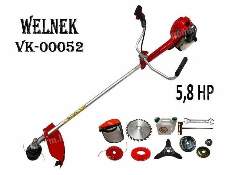 Bozótvágó fűkasza,  antivibrációs szárral 52cm³ / 5.8Le - Welnek Tools Prof. VK-00052
