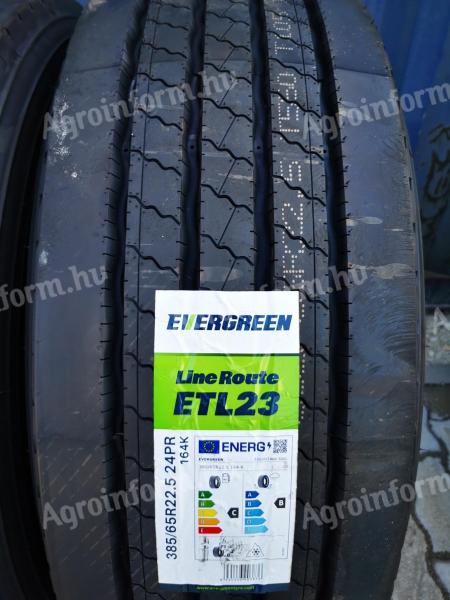 385/65R22, 5 164K (5000 kg) Evergreen Line Route ETL23 trailer tyres for sale from stock