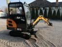 MR18 cab-mounted rotary excavator with hydraulic boom, hydraulic quick coupler