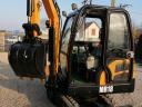 MR18 cab-mounted rotary excavator with hydraulic boom, hydraulic quick coupler