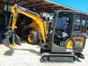 MR18 cab-mounted rotary excavator with hydraulic boom, hydraulic quick coupler