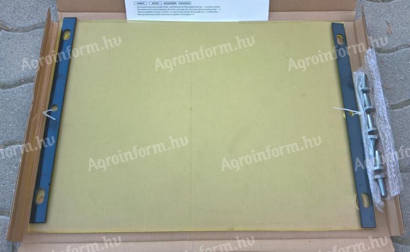 Transparent rubber sheet, elastomeric rubber sheet 57x41x0, 6 cm for vibrators for paving, soil compaction