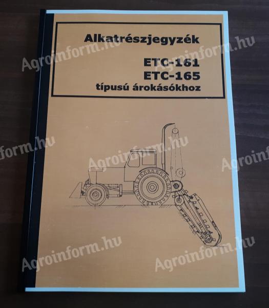 ETC-165 és 161 alkatrészkatalógus