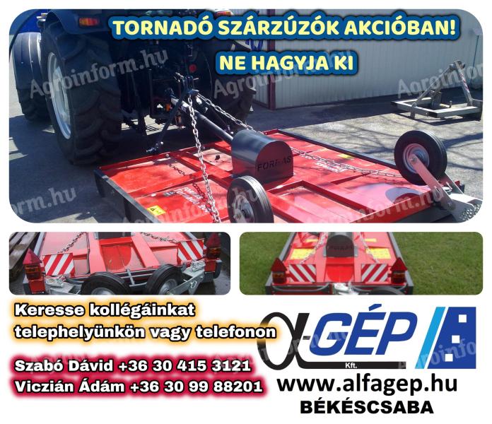 TORNADO 120, 160, 200 SZÁRZÚZÓK KARDÁNNAL KÉSZLETRŐL AKCIÓBAN