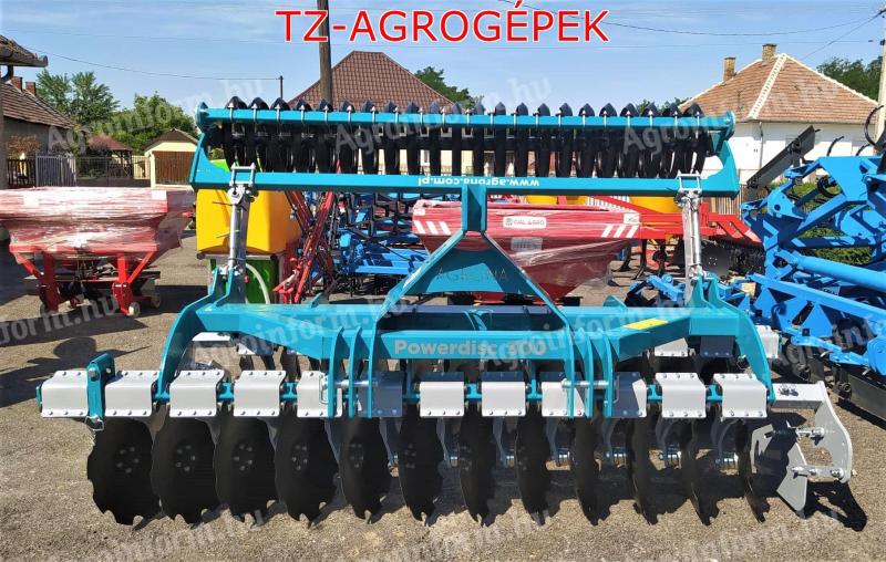 AGRONA POWERDISC 300(3,  0 m) függesztett rövidtárcsa,  ékgyűrűs hengerrel