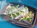 Cold kitchen plastic tray with medium black lid