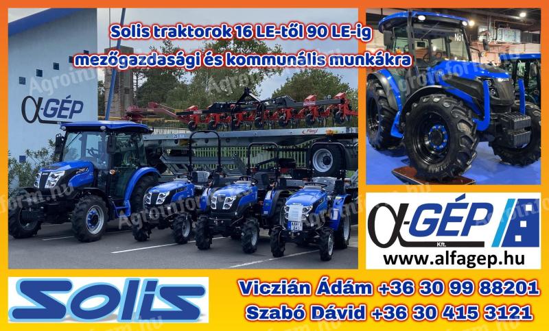 SOLIS TRACTORS aj v tendri ÁTK