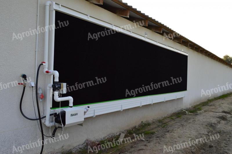 Pig and poultry building, stall cooling (evaporative cooling)