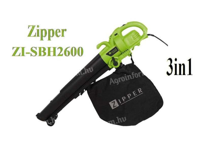 Elektrický foukač listí, foukač, drtič 3 v 1 Zipper ZI-SBH2600