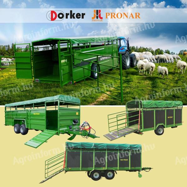 NEW PRONAR T046, T046/1, T046/2 LIVESTOCK TRAILERS FROM STOCK AT A GOOD PRICE FROM DORKER