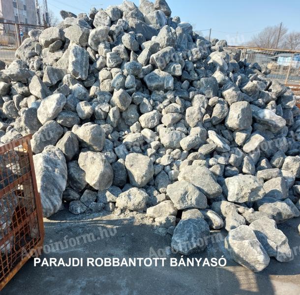 Exploded mining salt
