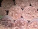Round bales of hay from round bale storage for sale