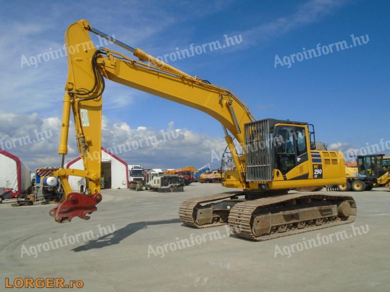 Komatsu PC290 LC-10 lánctalpas kotró Évjárat: 2015 Önsúly: 30.5 t Üzemóra: 7300 ezer Telje