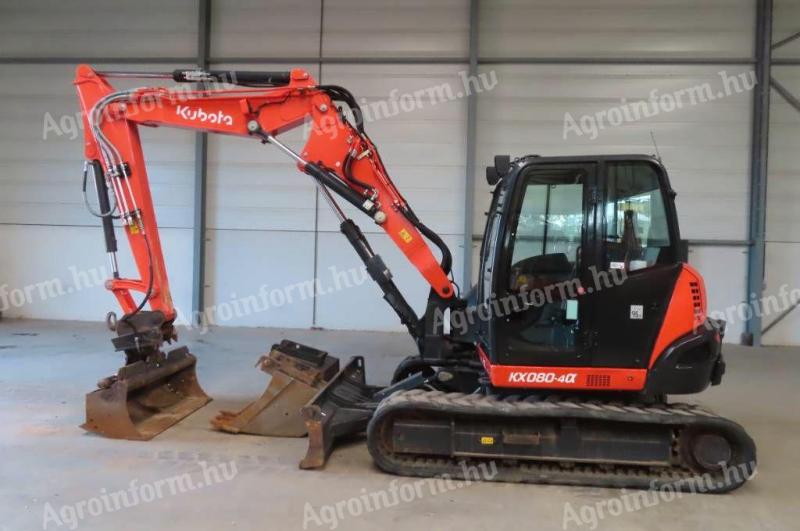 Kubota KX080-4 / 2019 / 1600üó / Klíma / Lízing 20%-tól