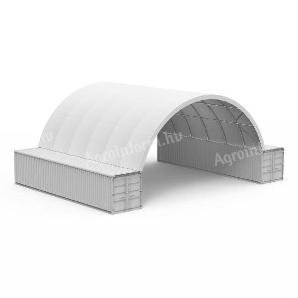 12x12 Konténer sátor/ Konténer fedés/ Konténer tető - 40 lábas konténerre