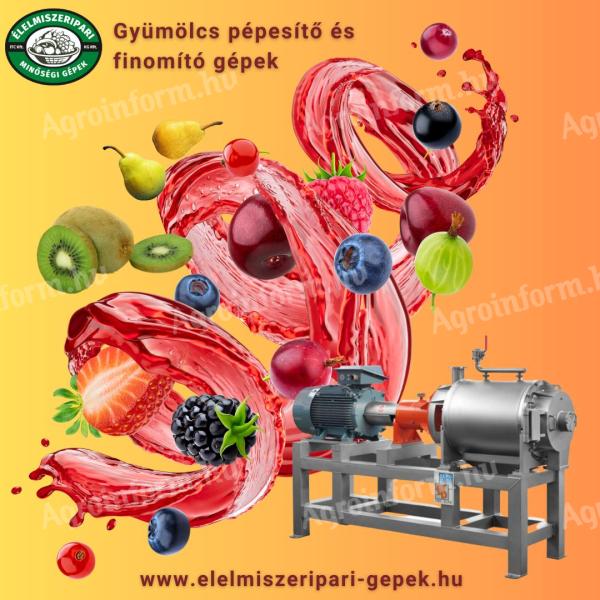 Gyümölcslé extraktorok (pépesítő és finomító gépek)