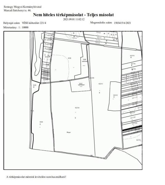 42 ha lesa na prodej v obci Vése, okres Somogy